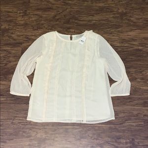 Sheer Ruffle Detail Blouse